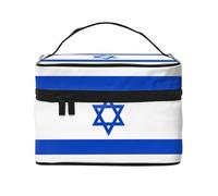 WXZYFP Israeli flag Multifunctional portable cosmetic bag with internal and external layered design, easy to organize various supplies.