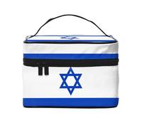 WXZYFP Israeli flag Multifunctional portable cosmetic bag with internal and external layered design, easy to organize various supplies.