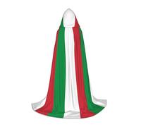 WXZYFP Italian flag Large hooded cape for teenagers, suitable for Halloween and theme parties, easy to wash and care.