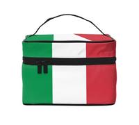 WXZYFP Italian flag Travel cosmetic bag, essential for outdoor travel enthusiasts, has a simple internal structure.