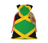 WXZYFP jamaica flag Linen drawstring gift bag, Christmas, birthday, party gift packaging, easy to wash