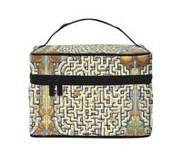 WXZYFP Labyrinth Treasure Map Travel cosmetic bag, essential for outdoor travel enthusiasts, has a simple internal structure., Black, One Size