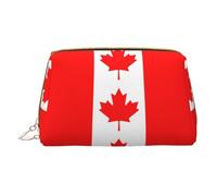 WXZYFP Leather portable cosmetic bag, zipper closure to take items, suitable for storage at home and travelCanadian flag, White, One Size