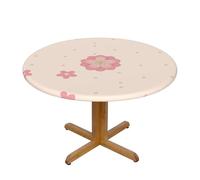 WXZYFP Little Pink Cherry Blossoms A Variety of Round Table Covers, Made of 100% Polyester, can Protect The Tabletop.