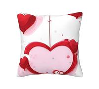 WXZYFP Little Red Heart Double-Sided Printing, Universal Pillowcase for All Seasons, 16 * 16in100% Polyester