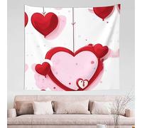 WXZYFP Little Red Heart Wall decoration tapestry 60x51in (horizontal), with various patterns and colors, soft texture and durability