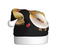 WXZYFP Little yellow chicken duck Christmas Santa Hat for Adults, Unisex Velvet Classic Holiday Santa Claus Hat for