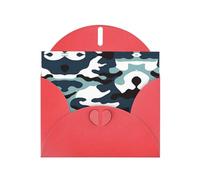 WXZYFP Marine camouflage Red Pearlescent paper greeting cards, shining on both sides, suitable for holiday greetings.