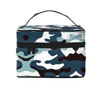 WXZYFP Marine camouflage Travel cosmetic bag, essential for outdoor travel enthusiasts, has a simple internal structure., Black, One Size