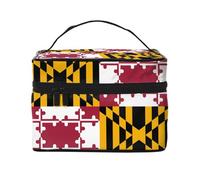 WXZYFP Maryland State Flag Multifunctional portable cosmetic bag with internal and external layered design, easy to organize various supplies.