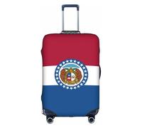 WXZYFP Missouri State Flag The protective cover for the suitcase with a double-sided unique print helps you avoid taking the wrong suitcase during travel.