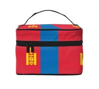 WXZYFP Mongolian flag Multifunctional portable cosmetic bag with internal and external layered design, easy to organize various supplies.