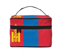 WXZYFP Mongolian flag Travel cosmetic bag, essential for outdoor travel enthusiasts, has a simple internal structure.