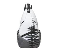 WXZYFP Moon Pine Tree It is a casual crossbody bag for men with high storage capacity and a patch pocket on each side.