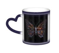 WXZYFP Mystery Butterfly Blue It is a color-changing mug, black for cold and white for hot, and more durable after hand washing.pajamas for women short sleeve,pajama tops for women short sleeve,