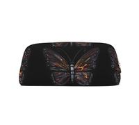 WXZYFP Mystery Butterfly The pencil case is made of cross-grain leather (PVC), 100% polyester lining, and full-screen printing