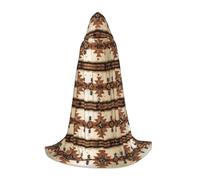 WXZYFP Native American Patterns Large hooded cape for teenagers, suitable for Halloween and theme parties, easy to wash and care.