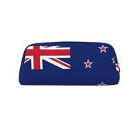 WXZYFP New Zealand Flag The pencil case is made of cross-grain leather (PVC), 100% polyester lining, and full-screen printing