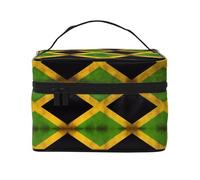WXZYFP Old Jamaican Flag Multifunctional portable cosmetic bag with internal and external layered design, easy to organize various supplies.