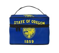 WXZYFP Oregon State Flag Multifunctional portable cosmetic bag with internal and external layered design, easy to organize various supplies.