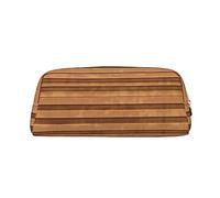 WXZYFP Original wood color texture The pencil case is made of cross-grain leather (PVC), 100% polyester lining, and full-screen printing
