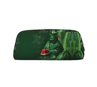 WXZYFP Patrick's Watermelon Festival The pencil case is made of cross-grain leather (PVC), 100% polyester lining, and full-screen printing