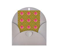 WXZYFP Pearlescent paper greeting cards with envelopes, double-sided pearlescent, suitable for holiday greetings and invitationsFunny Face Peach Gray