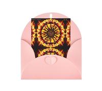 WXZYFP Pearlescent paper greeting cards with envelopes, double-sided pearlescent, suitable for holiday greetings and invitationsTurning the flame Pink