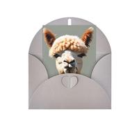 WXZYFP Pearlescent paper greeting cards with envelopes, double-sided pearlescent, suitable for holiday greetings and invitationsAlpaca avatar Gray