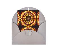 WXZYFP Pearlescent paper greeting cards with envelopes, double-sided pearlescent, suitable for holiday greetings and invitationsTurning the flame Gray
