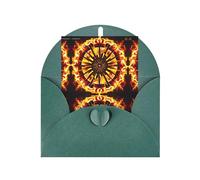 WXZYFP Pearlescent paper greeting cards with envelopes, double-sided pearlescent, suitable for holiday greetings and invitationsTurning the flame Dark Green