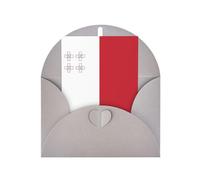 WXZYFP Pearlescent paper greeting cards with envelopes, double-sided pearlescent, suitable for holiday greetings and invitationsFlag of Malta Gray