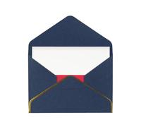 WXZYFP Polish flag Blue Gold-edged pearlescent paper greeting card, the paper is thick and tough, and it can be opened and closed by folding.