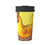 WXZYFP Portable cold coffee cup Bird's Nest Golden Chicken, 304 stainless steel, easy to carry, one-touch opening of the cup lid, convenient for drinking。