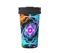 WXZYFP Portable cold coffee cup Eight Dimensional Space, 304 stainless steel, easy to carry, one-touch opening of the cup lid, convenient for drinking。