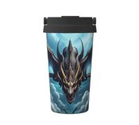 WXZYFP Portable cold coffee cup Flying Dragon, 304 stainless steel, easy to carry, one-touch opening of the cup lid, convenient for drinking。
