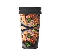 WXZYFP Portable cold coffee cup Golden Roast, 304 stainless steel, easy to carry, one-touch opening of the cup lid, convenient for drinking。