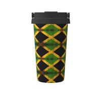 WXZYFP Portable cold coffee cup Old Jamaican Flag, 304 stainless steel, easy to carry, one-touch opening of the cup lid, convenient for drinkingã€‚