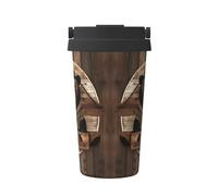 WXZYFP Portable cold coffee cup Rustic Lodge Bear, 304 stainless steel, easy to carry, one-touch opening of the cup lid, convenient for drinkingã€‚
