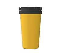 WXZYFP Portable cold coffee cup Solid color gold, 304 stainless steel, easy to carry, one-touch opening of the cup lid, convenient for drinking。