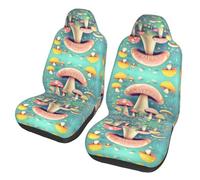 WXZYFP Pretty Little Mushrooms Car seat Covers (Two in a Pack), Suitable for Most Seats. Such as: Cars, SUVs, Trucks, Vans, etc.