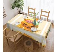 WXZYFP Pumpkin ice Cream Long Printed Tablecloth, Suitable for Christmas, Halloween and Other Family Gatherings to Decorate Your Desktop.
