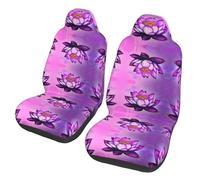 WXZYFP Purple Lotus Car seat Covers (Two in a Pack), Suitable for Most Seats. Such as: Cars, SUVs, Trucks, Vans, etc.