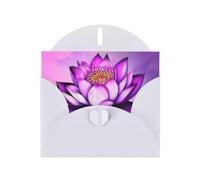 WXZYFP Purple Lotus White Pearlescent paper greeting cards, shining on both sides, suitable for holiday greetings.
