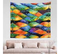 WXZYFP Rainbow Fish Scale Wall decoration tapestry 60x51in (horizontal), with various patterns and colors, soft texture and durability
