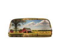 WXZYFP Ranch View The pencil case is made of cross-grain leather (PVC), 100% polyester lining, and full-screen printing