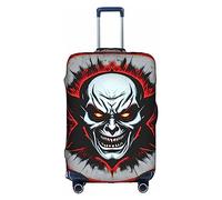 WXZYFP Red and Black Evil Ghost The protective cover for the suitcase with a double-sided unique print helps you avoid taking the wrong suitcase during travel., White, Large