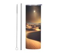 WXZYFP Sahara Desert 20oz straight straw cup (with straw) has certain heat preservation and cold preservation effects.