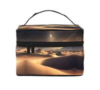 WXZYFP Sahara Desert Travel cosmetic bag, essential for outdoor travel enthusiasts, has a simple internal structure.