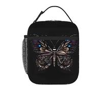 WXZYFP Science Butterfly Portable insulated lunch bag, rich colors, Oxford cloth (100% polyester) + quilting + PEVA